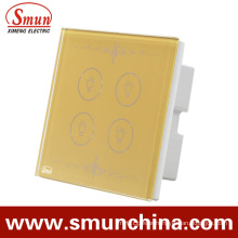 4key Touch Switch Golden Lamp Switches for Wall
